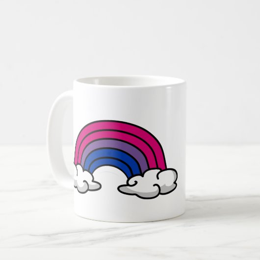 Bisexual Pride Rainbow Kaffeetasse (Vorderseite Links)