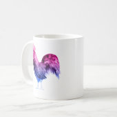 Bisexual Pride Rooster Kaffeetasse (Vorderseite Links)