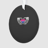Bisexual Pride Skeleton Halloween Bi Goth Heart Cl Ornament (Vorderseite)
