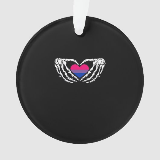 Bisexual Pride Skeleton Halloween Bi Goth Heart Cl Ornament (Vorderseite)