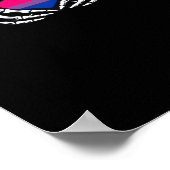 Bisexual Pride Skeleton Halloween Bi Goth Heart Cl Poster (Ecke)