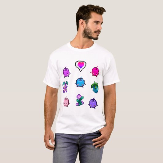 Bisexual Pride Stardew Valley Junimos Set T-Shirt (Vorne ganz)