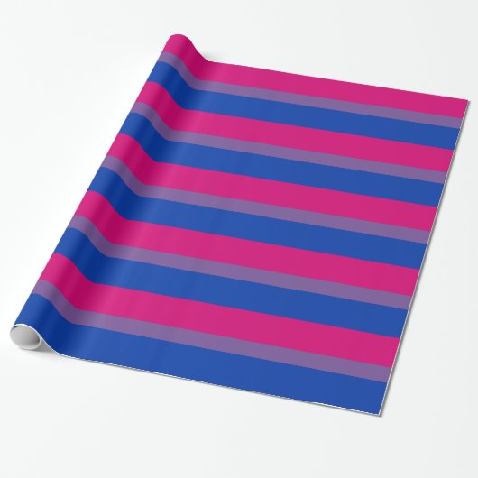BISEXUAL PRIDE STRIPES DESIGN -.pnng Geschenkpapier (Ungerollt)