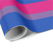 BISEXUAL PRIDE STRIPES DESIGN -.pnng Geschenkpapier (Rolleneckpunkt)