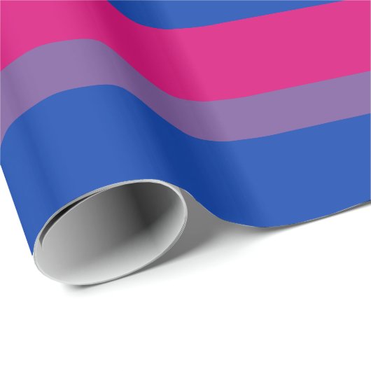 BISEXUAL PRIDE STRIPES DESIGN -.pnng Geschenkpapier (Rolleneckpunkt)