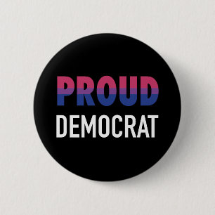 Bisexual Proud Democratic Button