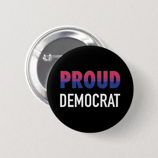 Bisexual Proud Democratic Button (Vorne & Hinten)