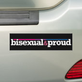 Bisexual&proud schwarzer Autoaufkleber (Auf Auto)