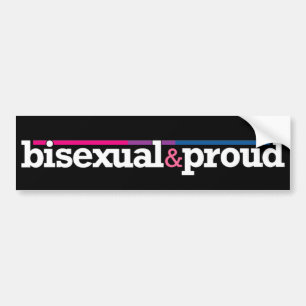Bisexual&proud schwarzer Autoaufkleber