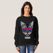 Bisexual Purride Bi Pride Cat Sweatshirt (Vorne ganz)