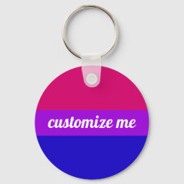 Bisexual Rainbow Flag Monogram Schlüsselanhänger