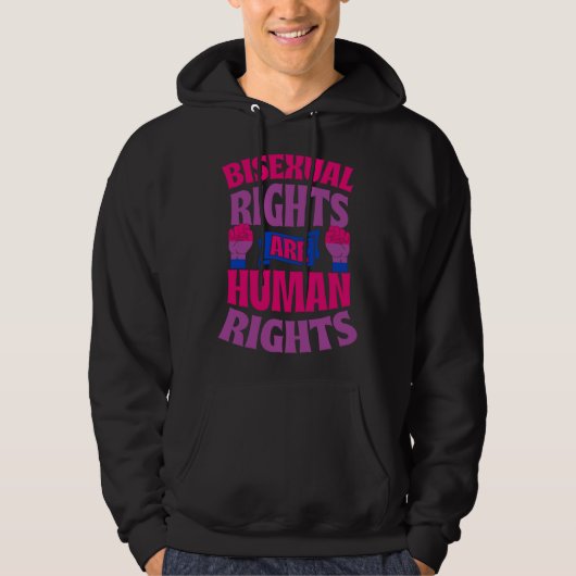 Bisexual Rights Are Human Rights Protest March Bi  Hoodie (Vorderseite)