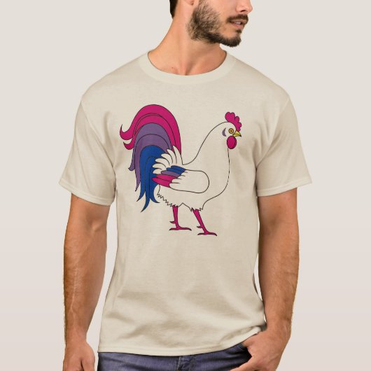 Bisexual Rooster T-Shirt (Vorderseite)