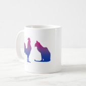Bisexual Rooster und Kitty Kaffeetasse (Vorderseite Links)