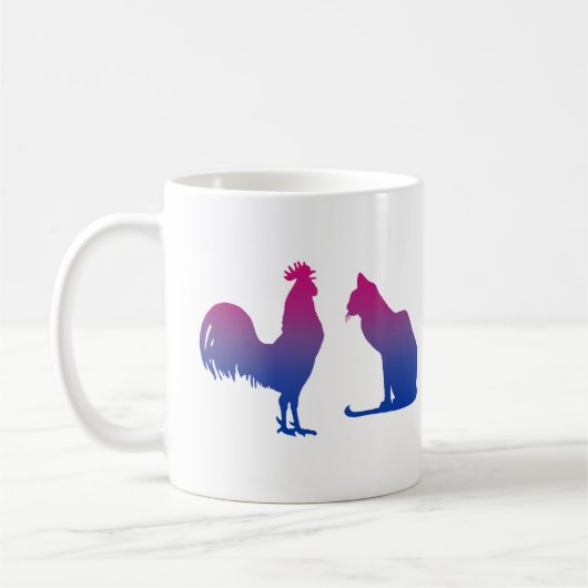 Bisexual Rooster und Kitty Kaffeetasse (Links)