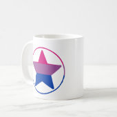 Bisexual Stars Circle Kaffeetasse (Vorderseite Links)