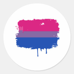 Bisexual Stolz Colors Runder Aufkleber