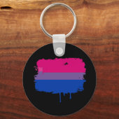 Bisexual Stolz Colors Schlüsselanhänger (Vorderseite)