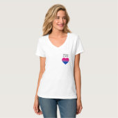 Bisexual Stolz Herz T - Shirt (Vorderseite Vollansicht)