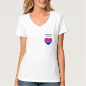 Bisexual Stolz Herz T - Shirt (Vorderseite)
