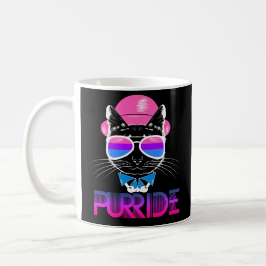 Bisexual-Stolz-Katze Purride lustige Kaffee-Tasse Kaffeetasse (Links)