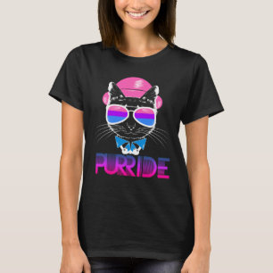 Bisexual-Stolz-Katze Purride lustiger T - Shirt