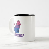 Bisexual Stolz Katze - Seien Sie sich selbst Zweifarbige Tasse (Vorderseite Links)