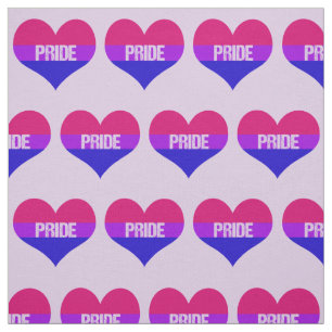 Bisexual-Stolz-Liebe-Herzen Stoff