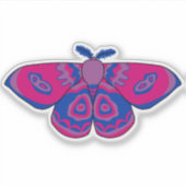 Bisexual Stolz Moth Aufkleber (Vorderseite)