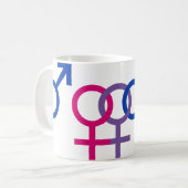 Bisexual-Stolz-Tasse Kaffeetasse (Vorderseite Links)