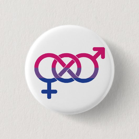 Bisexual-Symbol und Flaggen-Abzeichen Button (Vorderseite)