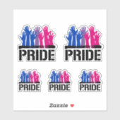 Bisexual Together Pride Aufkleber (Blatt)
