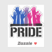 Bisexual Together Pride Aufkleber (Blatt)