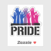 Bisexual Together Pride Aufkleber (Blatt)