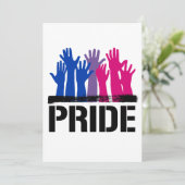 Bisexual Together Pride Feiertagskarte (Stehend Vorderseite)