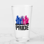 Bisexual Together Pride Glas (Vorderseite)