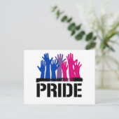 Bisexual Together Pride Postkarte (Stehend Vorderseite)