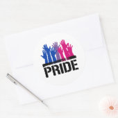 Bisexual Together Pride Runder Aufkleber (Umschlag)