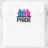 Bisexual Together Pride Runder Aufkleber (Tasche)