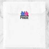 Bisexual Together Pride Runder Aufkleber (Tasche)
