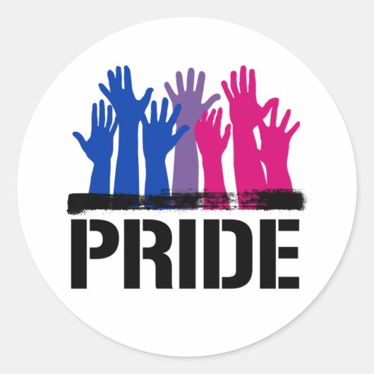 Bisexual Together Pride Runder Aufkleber (Vorderseite)