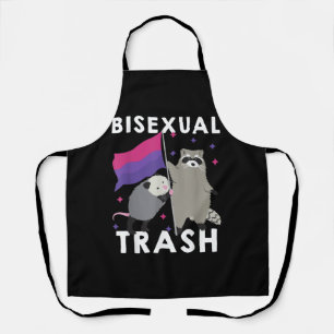 Bisexual Trash Gay Pride Rainbow LGBT Raccoon Schürze