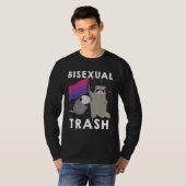 Bisexual Trash Gay Pride Rainbow LGBT Raccoon T-Shirt (Vorne ganz)