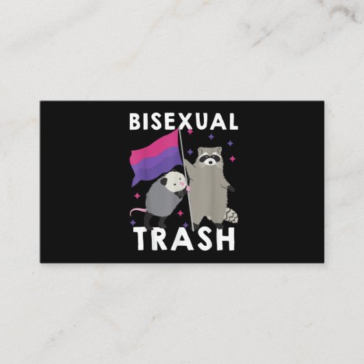 Bisexual Trash Gay Pride Rainbow LGBT Raccoon Visitenkarte (Vorderseite)
