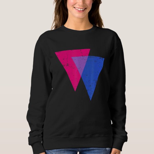 Bisexual Triangle Lgbtq Pride Grungy Bi Pri Sweatshirt (Vorderseite)