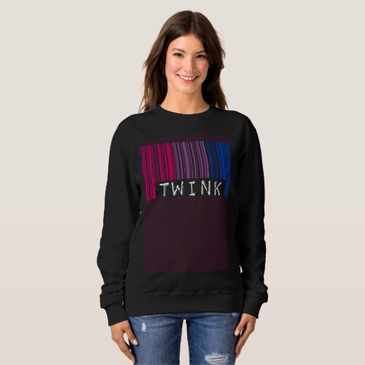 Bisexual Twink Barcode Bisexual Pride Flag Aesthet Sweatshirt (Vorne ganz)