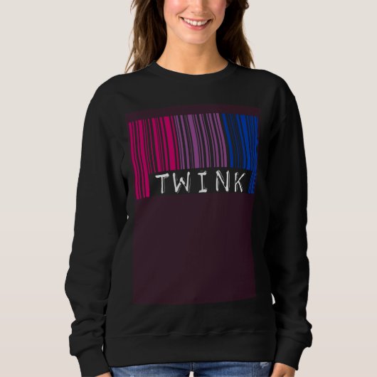 Bisexual Twink Barcode Bisexual Pride Flag Aesthet Sweatshirt (Vorderseite)