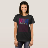 Bisexual Twink Barcode Bisexual Pride Flag Aesthet T-Shirt (Vorne ganz)