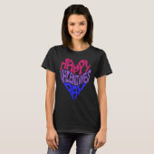 Bisexual Valentine's Day Bi Pride LGBTQ LGBT Heart T-Shirt (Vorne ganz)