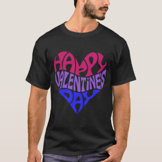 Bisexual Valentinstag Bi Pride LGBTQ LGBT Herz T-Shirt